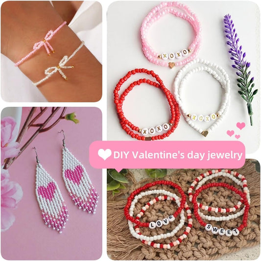 Paodey Friendship Bracelet Kit 3mm Seed Beads, 30000 Pcs 8/0 Glass Seed Beads 96 Colors Small Beads Bulk with Letter Bead Charms for Jewelry Making Girls Rings Necklaces Waist Chain DIY Craft Gift