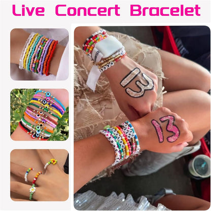 Paodey Friendship Bracelet Kit 3mm Seed Beads, 30000 Pcs 8/0 Glass Seed Beads 96 Colors Small Beads Bulk with Letter Bead Charms for Jewelry Making Girls Rings Necklaces Waist Chain DIY Craft Gift