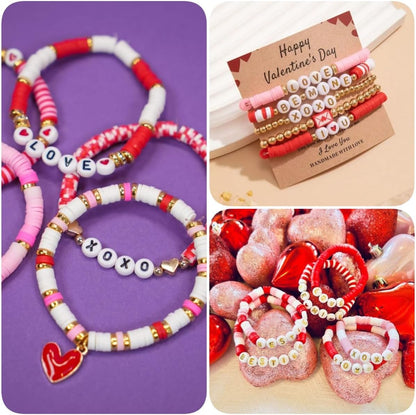Paodey Girls Gifts Bracelet Making Kit, 20 Colors Polymer Clay Beads with Charms Arts and Crafts Kit Jewelry Making Set Birthday Gift Idea Girl Toys Gifts Party Favors for Kids Ages 6-13